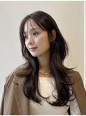 ロングレイヤーカット/ハッシュカット/髪質改善/透明感カラー