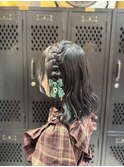 ライブ前ヘアセット/編みたらし/三つ編みアレンジ