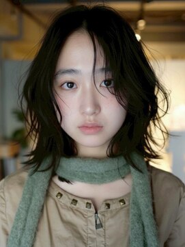 シオン(shion) くびれミディ顔周りレイヤー韓国ヘアイメチェン_F1495