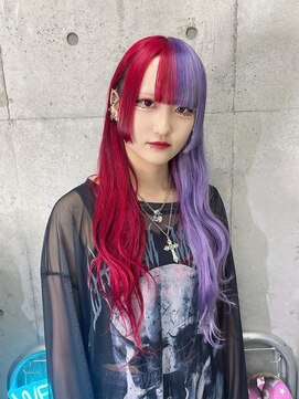 インク 渋谷(INK.) イメチェンヘアスタイルアンブレラカラーピンクベージュ