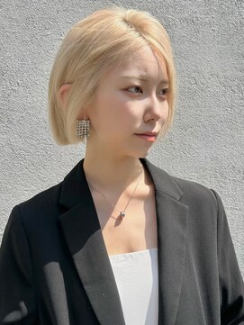 ロンド 表参道店(Lond) ミニボブレイヤー/レイヤーカット/ウォームベージュ/顔周り/
