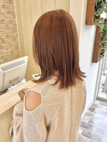 シノヤ 東根店(Shinoya) 透明感ライトベージュ/ミディアム/レイヤーカット