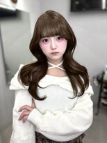 プリアバイポプルス 渋谷(pria by popls)&nbsp;ミディアムレイヤーハッシュカット顔周りレイヤーカット韓国ヘア