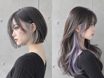 ネオリーブ ロア 鶴川店(NEOLIVE ROA)の写真/ハイライトやインナーカラー等さりげないお洒落でヘアスタイルを楽しむ★[鶴川/髪質改善/縮毛矯正/学割U24]
