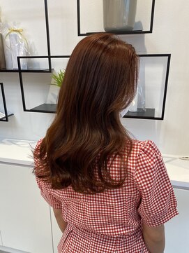 エイトヘアー(8 HAIR) レイヤーカット×オレンジカラー