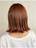 オレンジブラウンミディ_ハイライトカラー_ba250571