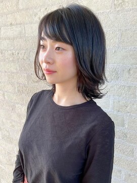 トップヘアーラウンジ 知立(TOP HAIR Lounge) 顔周りにレイヤー入れて軽やかミディアムスタイル