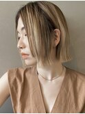 【PARK】切りっぱなしボブ×シアーベージュ