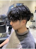 刈り上げマッシュ☆波巻きスパイラルパーマ