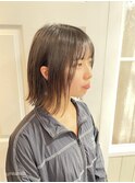 ワンレンベースのボブスタイル