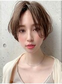 [代々木]ナチュラルピンクスイートAラインの甘辛ショートボブ