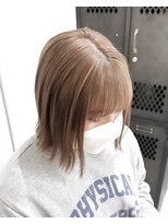 ヲタク(wotaku.)&nbsp;ミルクティーベージュボブくすみカラー透明感カラーグレージュ