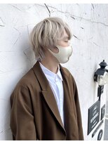 ヘアアンドメイク エジェリ(hair&make egerie)&nbsp;ホワイトブリーチ・ブロンドカラー・メンズライクマッシュ