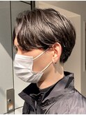 ニュアンスパーマセンターパートコンマヘアツーブロック