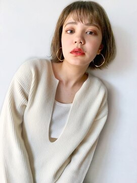 アンアミ キチジョウジ(Un ami Kichijoji) 【unami】大人ミニボブ×ミルクティーベージュ 澤田 杏奈