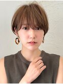 ショートボブ髪型30代40代50代前髪あり前髪なし面長丸顔【荒牧】