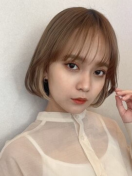 サンド ミュウ 横浜店(sand mieu) イヤリングカラー×ミニボブ