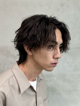 フィフス 渋谷(fifth) 渋谷波巻きパーマニュアンスパーマメンズカットセンターパート