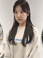 ラミエバイメルト 下北沢(lamie by melt)&nbsp;顔周り小顔カットサイドバングアッシュオリーブカーキベージュ