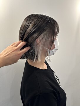 アルジャーノン グリーン(ALGERNON GREEN) インナーカラー/切りっぱなし/ボブ/ぷつっとボブ