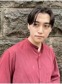 メンズセンターパート　ニュアンスパーマ　札幌　大通