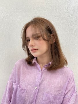 ディフィーノ 赤坂(DIFINO) 赤坂/ミディアムレイヤー/透明感ベージュカラー