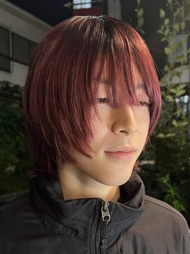 バイフィフス 原宿/表参道(by fifth) ミルクティーベージュダブルカラー韓国風メンズセンターパート