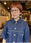 ショート×オレンジブラウン