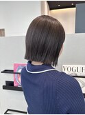 切りっぱなしボブ*大人ボブ*グレージュカラー*髪質改善*縮毛矯正