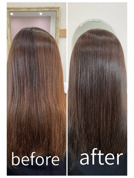 エル(Ele’) グレージュカラー+美髪トリートメント+ヘッドスパ