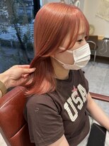 ルシュカイチマルニ(Rasca102)&nbsp;Rasca◇ピンクオレンジ　ブリーチカラー　透明感カラー