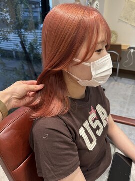 ルシュカイチマルニ(Rasca102) Rasca◇ピンクオレンジ　ブリーチカラー　透明感カラー