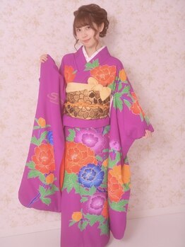 アリエス 渋谷駅東口店(Aries)の写真/着付け【袴¥7,200/訪問着,留袖¥7,700/振袖¥8,700】お荷物郵送可能!渋谷駅近くのヘアセット&メイクサロン