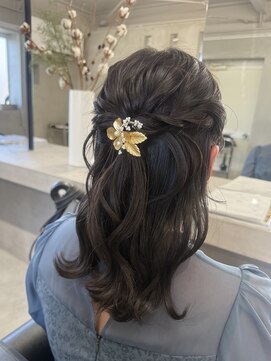 お呼ばれset/ゆるふわ/ハーフアップ