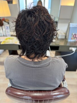 クラゲヘアーショートボブ外はねパーマ12.12