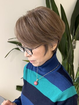 GBG 自由が丘 くびれショートボブ40代50代グレイカラー白髪染め白髪ぼかし