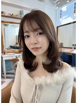 ロンドアベニール 北千住(Lond avenir) 韓国顔周り/バタフライカット/ミディアムレイヤーカット北千住