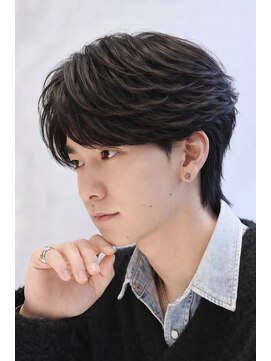 オーシャントーキョー 仙台(OCEAN TOKYO) センターパートショートメンズフェザーニュアンス