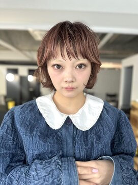 ホリー(HOLLY) ギザバング×ピンクベージュ