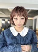 ギザバング×ピンクベージュ