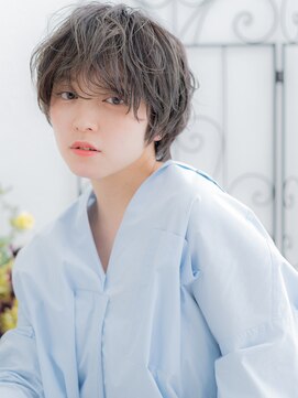 エイトサロン 八潮(8salon) 八潮/髪質改善/グレージュ!丸みショートボブ★コテ巻き風パーマn