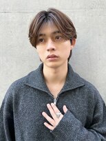 メンズヘア ガーデン 銀座(Men's hair GARDEN)&nbsp;シースルーマッシュフェザーパーマダークアッシュ