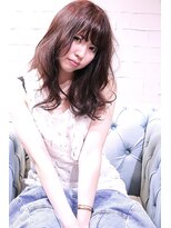 ホラン(HoLan)&nbsp;【HoLan】ルーズカールxピンクベージュxふわミディ