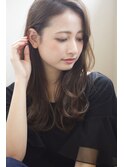 【添田】簡単スタイリングなデジタルパーマグレージュロング