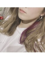 エムエーヘアースタジオ(M/A hair studio.) イヤリングカラー　パープル