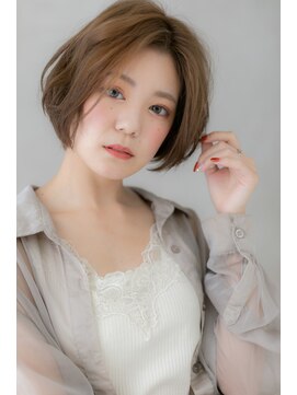 カバーヘア イヴ 戸頭店(COVER HAIR EVE) センターパート大人フェミニン小顔ボブルフY戸頭20代30代40代