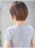 ★ワンカールセミディシアーカラー姫カット耳かけショートボブ