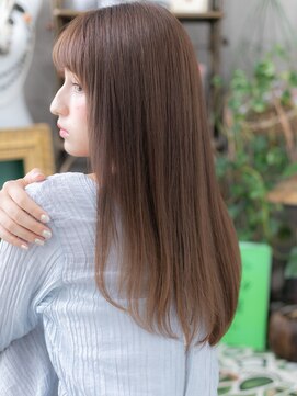 カバーヘア イヴ 戸頭店(COVER HAIR EVE) 黒髪も大人かわいい艶カラー小顔ストレートc5戸頭20代30代40代