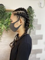 ロカット サロン(Roquat Salon)&nbsp;コーンロウエクステアレンジ【エクステ/立川/立川】