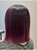 切りっぱなしボブ/イルミナカラーコーラルカラー
